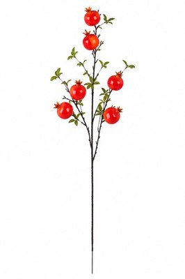 Artificial Pomegranate Branch Faux Fruit Stem Fall Floral Pick Autumn Vase Fille