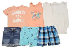 Toddler 2T Bundle   7pc Shorts  Tops  Bodysuits Mixed Brands 