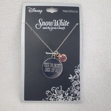 The Fairest One of All Disney Mixed Metal Snow White Disk Apple Necklace