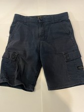 Lee Boys Cargo Shorts Size 12 Regular Navy Blue Stretch Utility