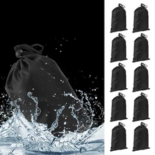 Black Drawstring Carry Bag Polyester Drawstring Pouch Waterproof Skipping Rope