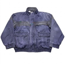 Men's Large Vintage Workrite FR Jacket Blue Navy Flame Resistant Workwear