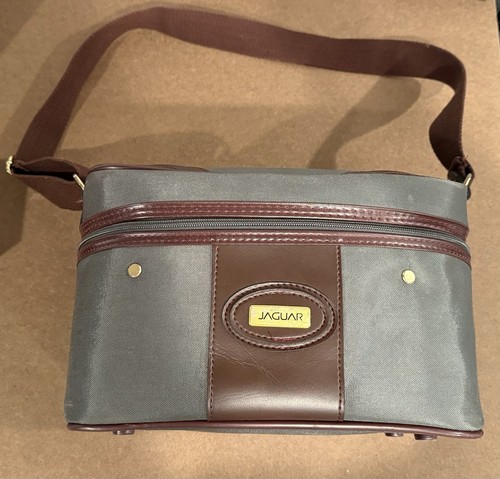 Vintage Jaguar Train Case Carry On Luggage Cosmetic Overnight Bag