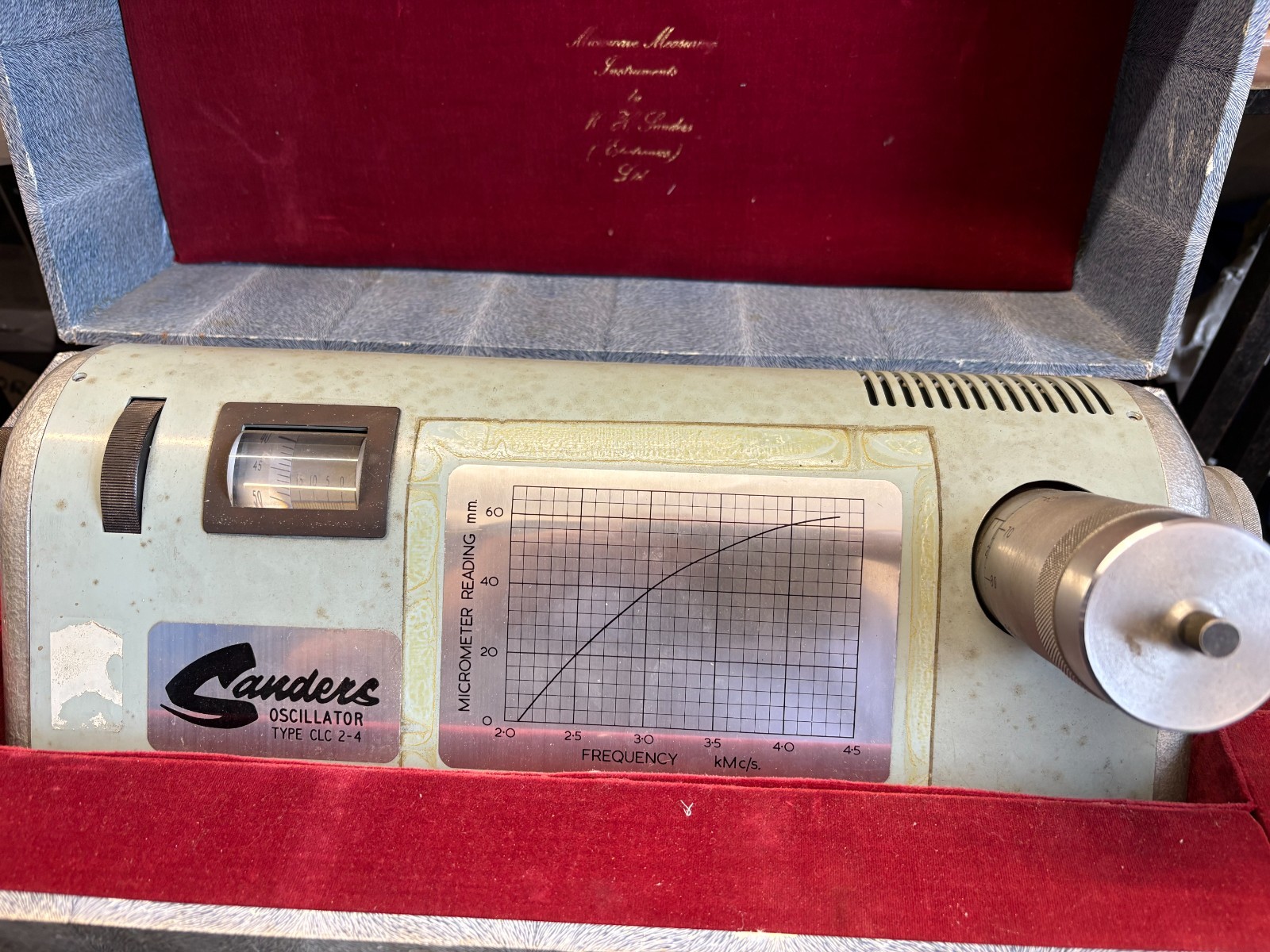 Sanders Electronics Microwave klystron Oscillator type CLC2-4