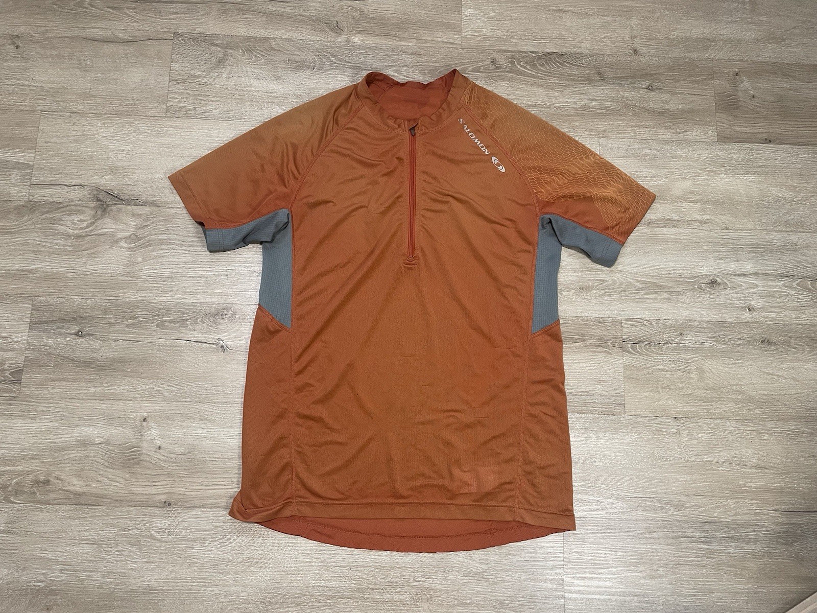 Maglia ciclismo Salomon uomo taglia L arancione pelle avanzata activeDry X tatic 1 2 zip