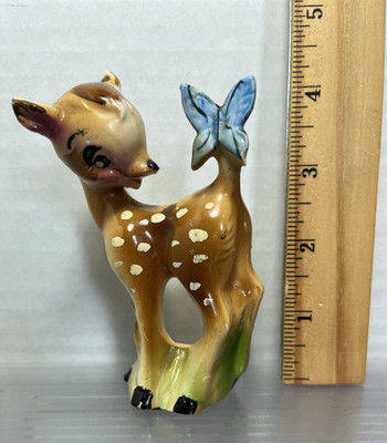 Vintage Walt Disney Productions Bambi with Butterfly Figurine