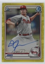 Damon Jones Bowman Chrome 2020 Yellow Refractor /75 Auto
