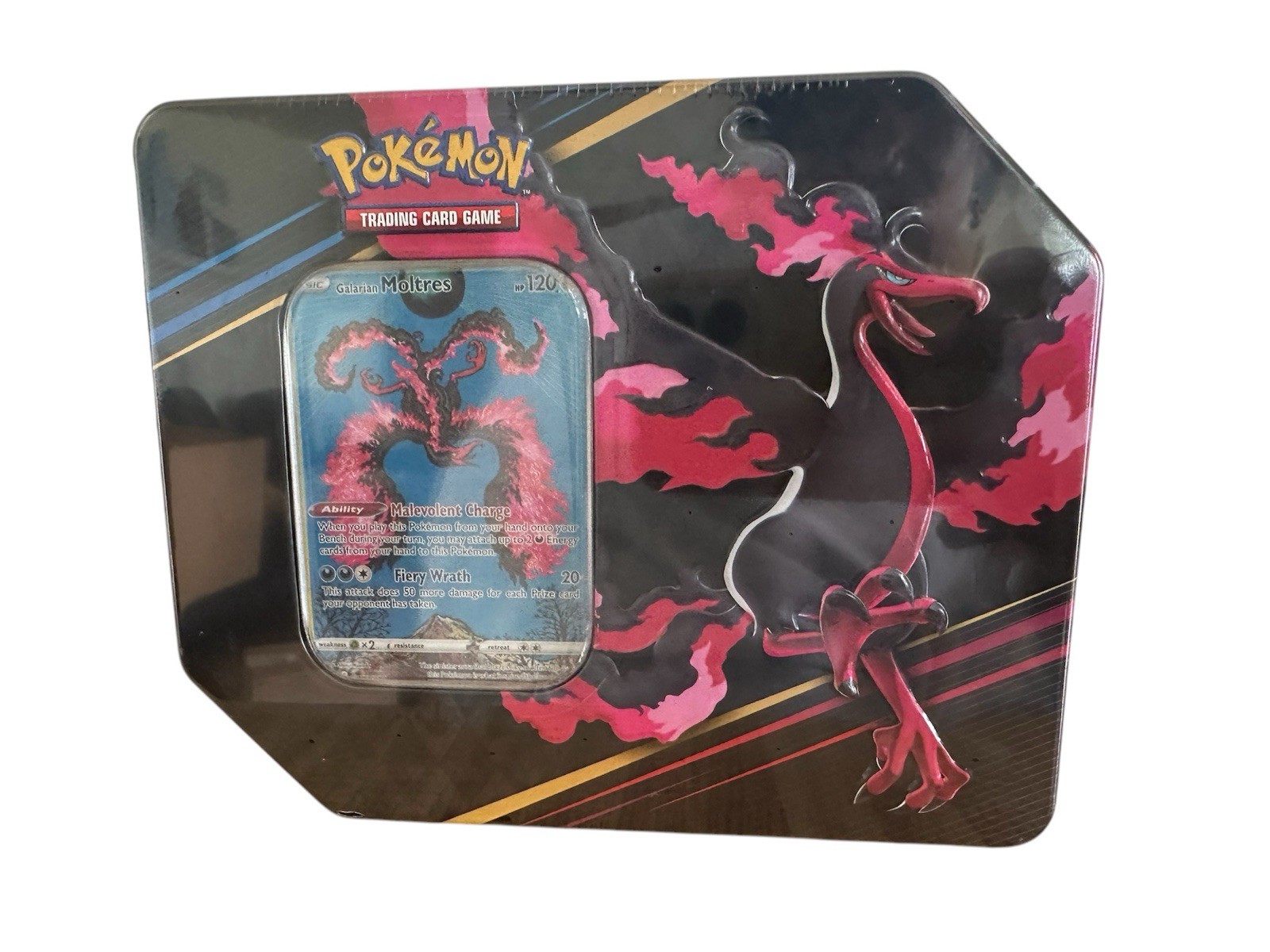 Pokemon TCG Galarian Moltres Crown Zenith Sealed Tin New