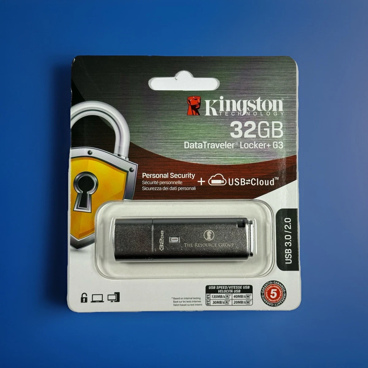 Chiavetta USB Kingston DTKN Kyson 3.2 Da 32/64/128/256 GB - Argento - Impermeabile