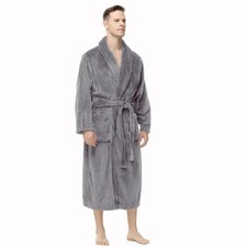 Yurhap Mens Fleece Robe, Soft Plush Robe for Men, Fluffy Bathrobe with Belt &...