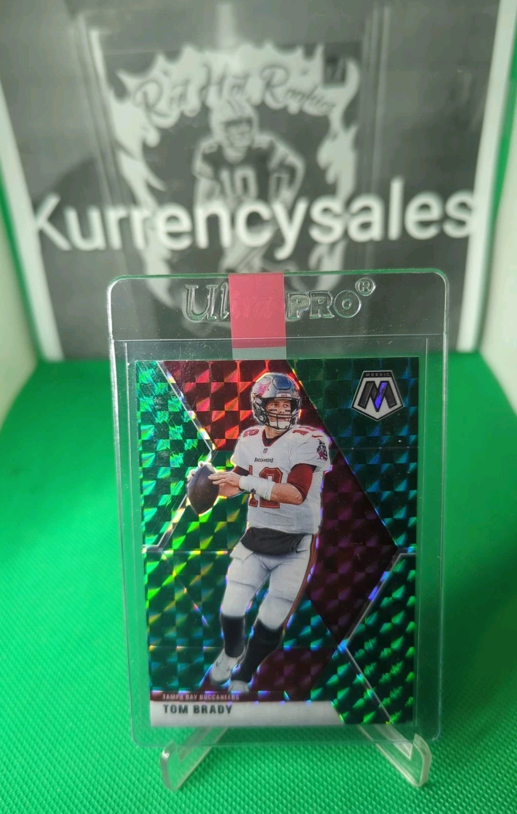 2020 Panini Mosaic Green Prizm Tom Brady #135 Buccaneers