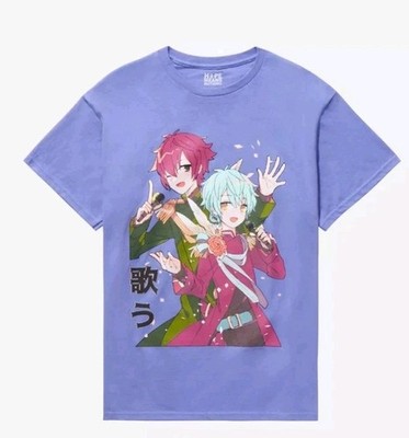 Hot Topic Anime Boys Duo Boyfriend Fit Girls, Short Sleeve T-Shirt Size Small