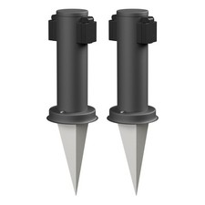 2x colonnina PORU da giardino per esterno IP44 a 2 vie in acciaio inox antracite