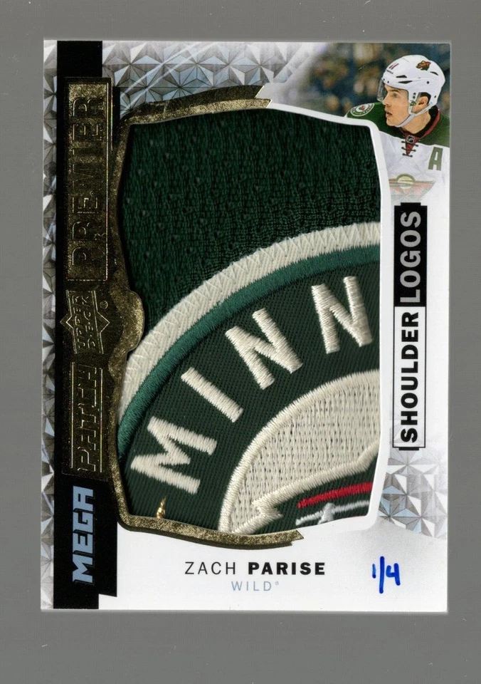 2015-16 Upper Deck Premier Mega Patch Shoulder Logo Zach Parise #/4 lot of 3 !! - Image 2 of 4