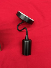 Knightsbridge 6 Inch E27 Contemporary Pendant Set - Matt Black