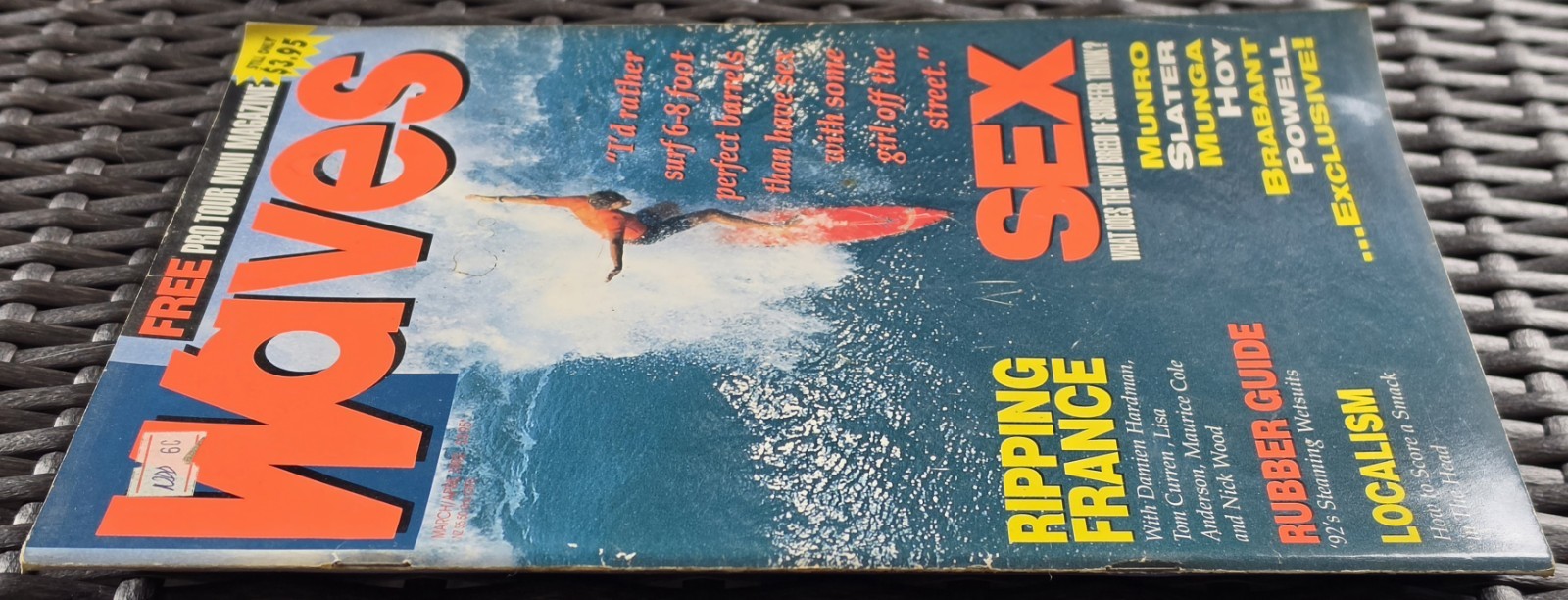 1992 Mar/Apr Waves Surfing Magazine Kelly Slater Shaun Munro VG image 4