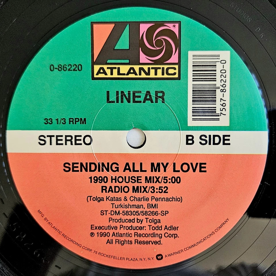 FREESTYLE - LINEAR - SENDING ALL MY LOVE - ATLANTIC RECORDS ORIGINAL PRESSING - Image 4 of 4