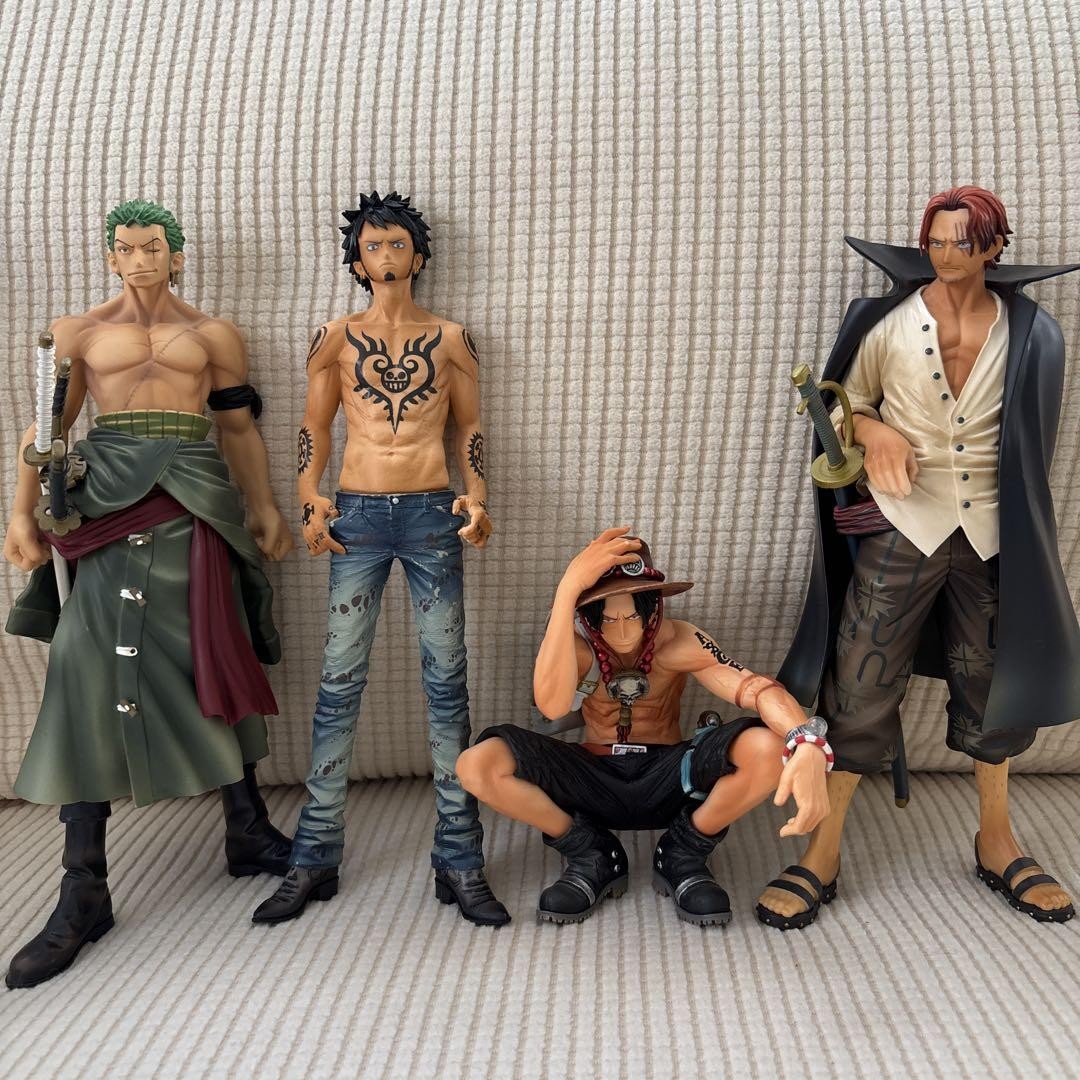 One Piece Figure Set 4 Zoro Law Ace Shanks Lot | eBay