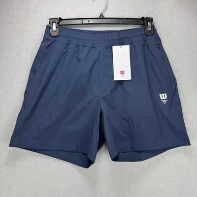 NWT Wilson Tiebreaker Tennis Shorts Unlined Breathable Navy Blue