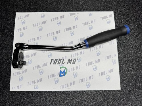Snap-on Tools NEW POWER BLUE 3/8" Drive Soft Grip Bent Flex Head Ratchet FHBF80A - Picture 4 of 15