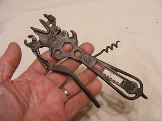 Unusual Kitchen Multi Tool 9 in 1 !! Patent 1909 Cast Iron Good condition