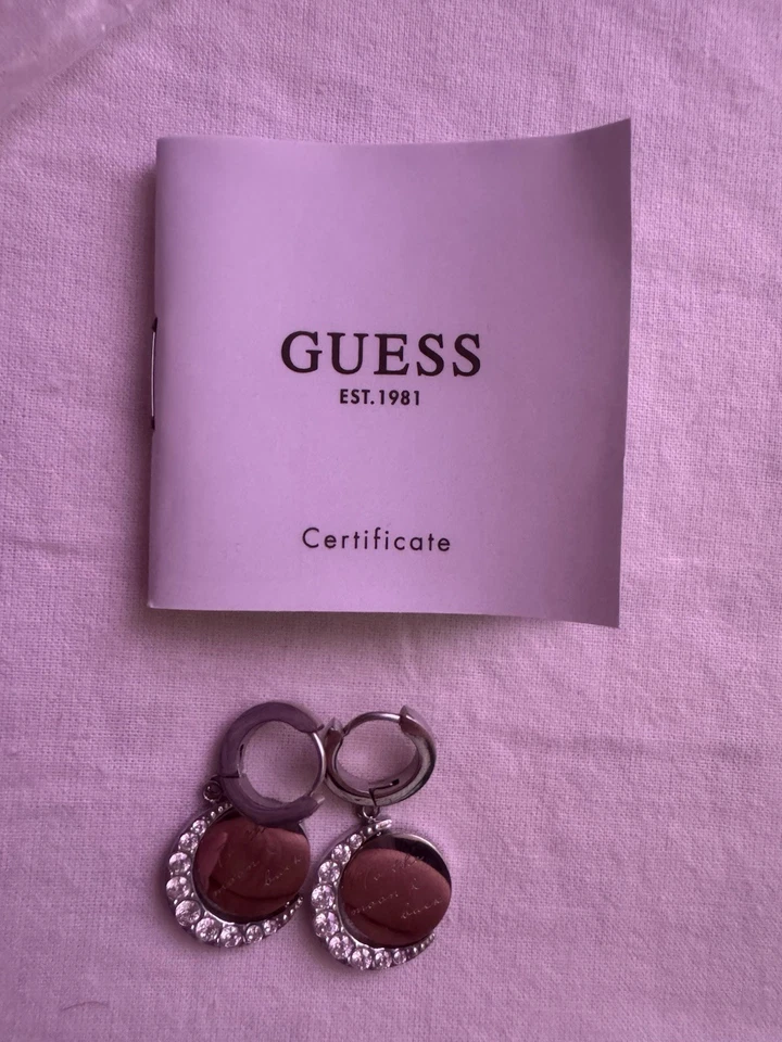 Orecchini Guess Acciaio Moon Phases Colore Argento Donna - Immagine 4 di 4