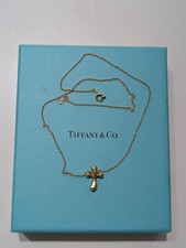 Tiffany  Co. E. Peretti 18K Yellow Gold Cross Pendant Necklace