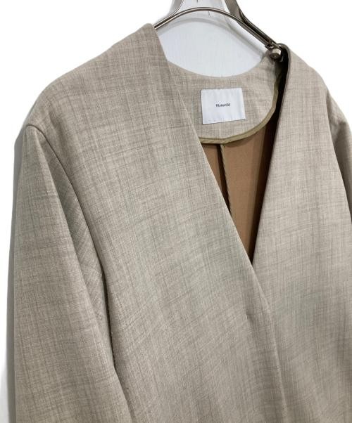 FRAMeWORK Double-Faced Collarless Spring Coat Bei… - image 3