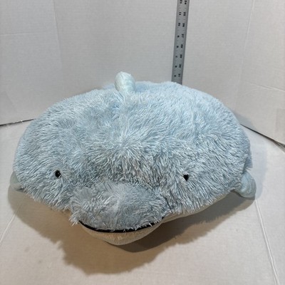25'' FULL SIZE Large Pillow Pets Originals Blue Dolphin Squeaky 2010 Plush Y2K 