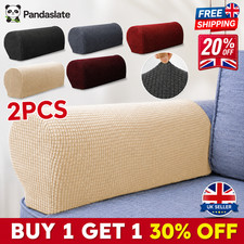 2Pcs Removable Arm Stretch Sofa Couch Chair Protector Armchair Covers Armrest Uk