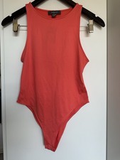 Primark Bright Red High Neck Bodysuit - New With Tags - Size S UK 10/12