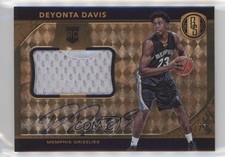 2016-17 Gold Standard Rookie Jersey Jumbos Prime AU 16/25 Deyonta Davis Auto 1k5