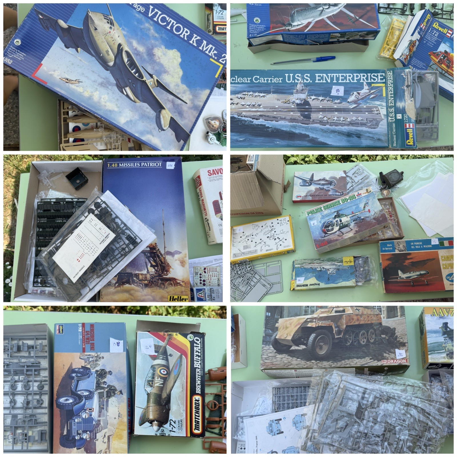 MEGA lotto di aerei e navi militari, carri armati - Italieri, airfix, tamiya ecc