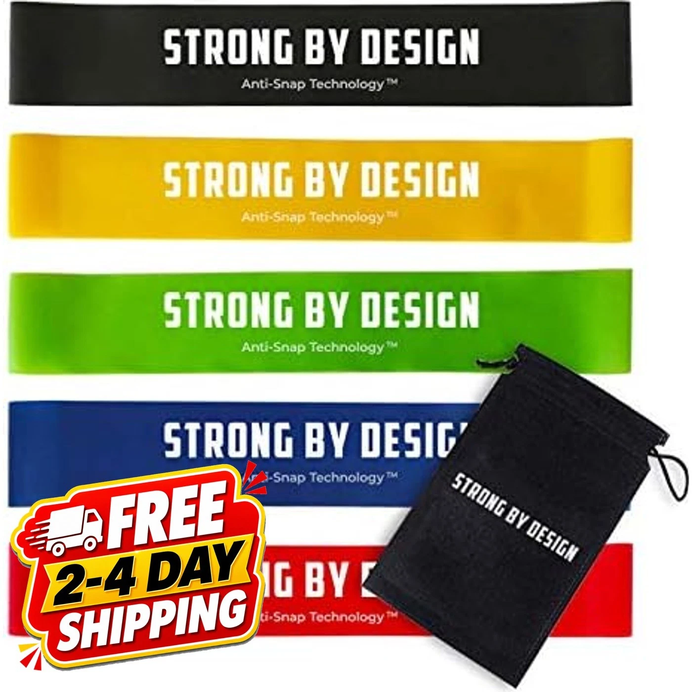 Resistance Bands Set 5 Loop Bands Workout Stretching Strength Training