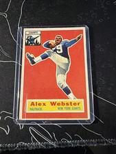 1956 Topps Football Alex Webster New York Giants Rookie Card #5. rookie card picture