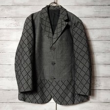 Issey Miyake Tweed Jacket Switch Style Men Diamond Pattern Pre-owned Japan