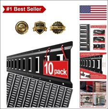 E Track Tie Down Rail Kit 4ft 10 Pack Steel 2000 lb Capacity Black Cargo