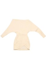 KHAITE CREAM CREPE MINI DRESS US 0 UK 4