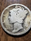 New Listing1918 MERCURY SILVER DIME ACTUAL Coin Get Today/Save/Fill Your Collection Good