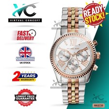 MICHAEL KORS MK5735 Lexington Tricolor Rose Gold Silver Gold Womens Watch 38mm