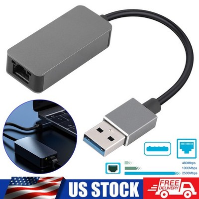 2.5G Ethernet Adapter USB 3.0 to RJ45 for Laptop Desktop Switch