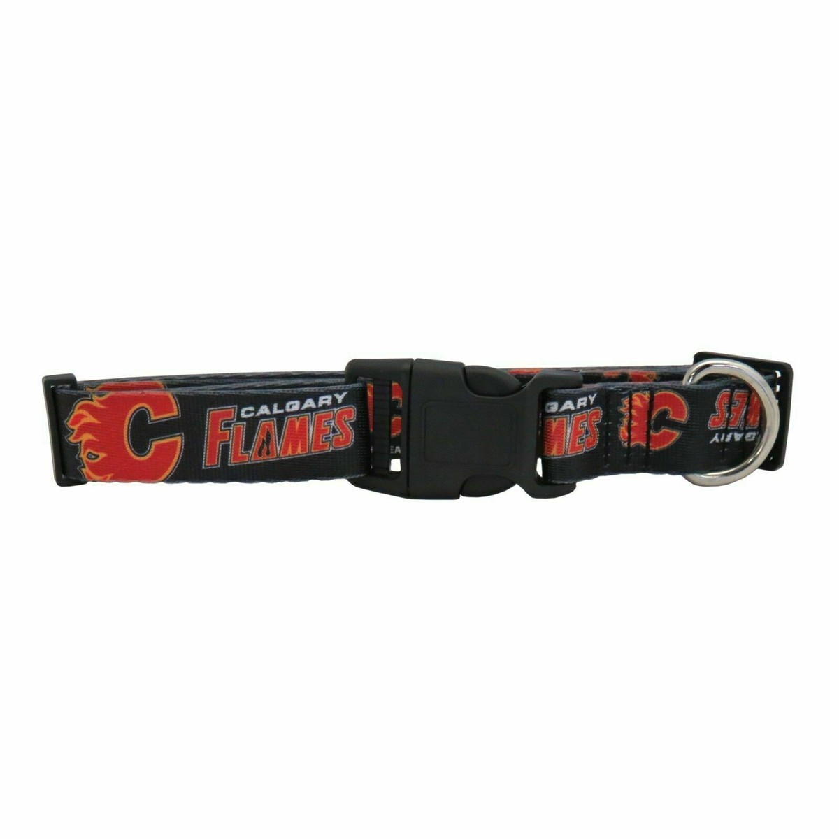 CALGARY FLAMES DOG PET COLLAR ADJUSTABLE NYLON LE SMALL MEDIUM LARGE