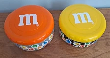 M & M Insulated Snack/Soup Containers W/Lids (2) Orange and Yellow