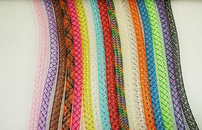 8MM Deco Mesh Tubing Flexible CYBERLOX Tube Party & Wedding Decor 7 Yards