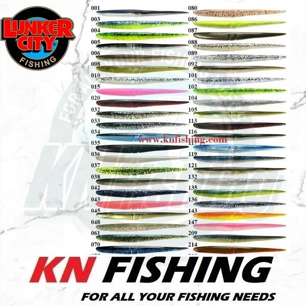 LUNKER CITY SLUG-GO 3' Señuelo de silicona suave giratorio lubina agua dulce EE. UU. Foto 2 de 3