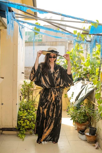 Oversized Long Kimono, Robe, Summer, Holiday Look, Tall Women’s, Vacation OSKMO1 - Picture 13 of 24
