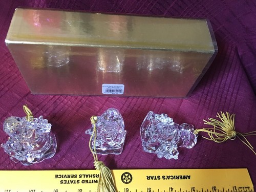 GORHAM Kristall WEIHNACHTSMANN Ornamente...neu im Karton! - Bild 9 von 9