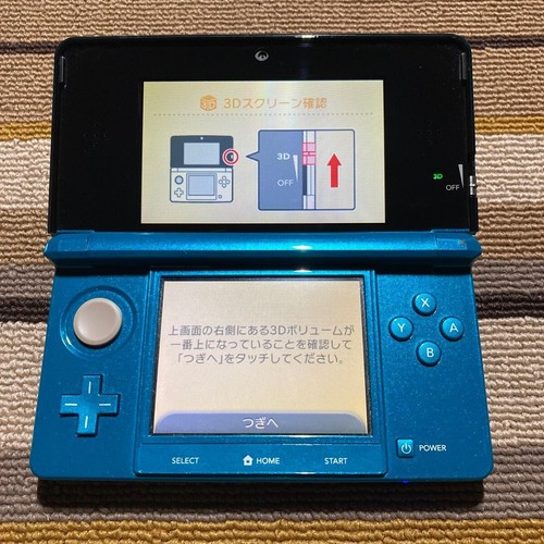 Nintendo 3DS console Only Aqua Blue Plays Version Japan Excellent game