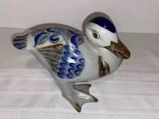 Tonala Mexico El Palomar Pottery Duck Folk Art Handpainted Signed 