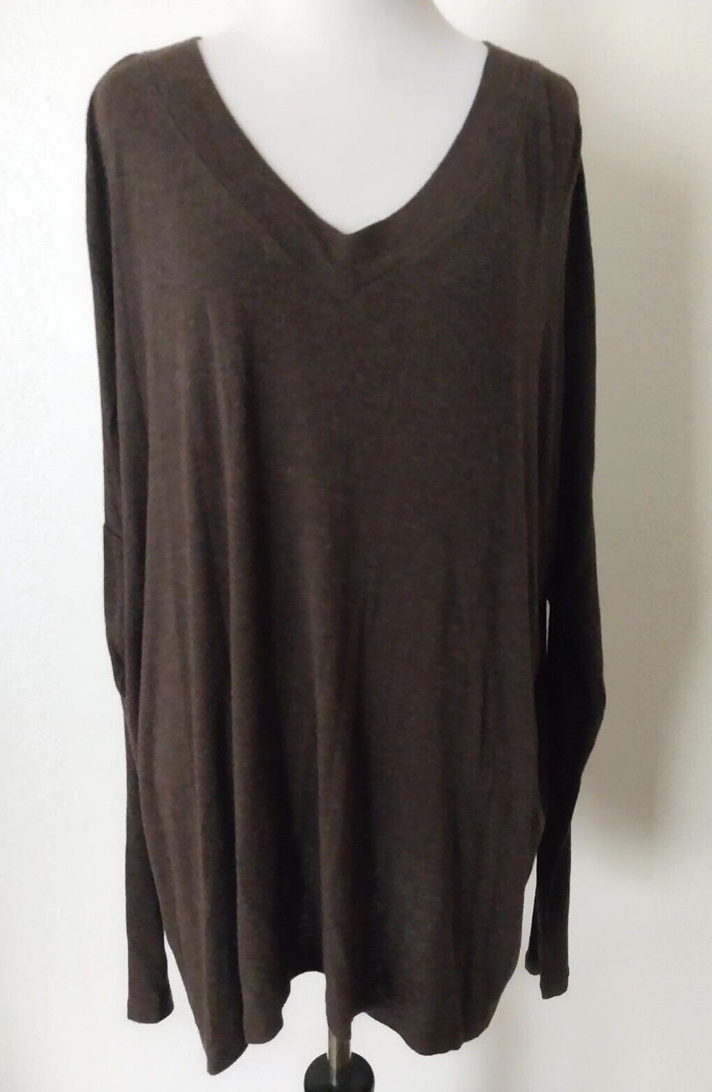 Pull CAbi Femme Taille M - Imprimé Animalier Marron - Mélange Cachemire Et Coton - Occasion Très Bon état